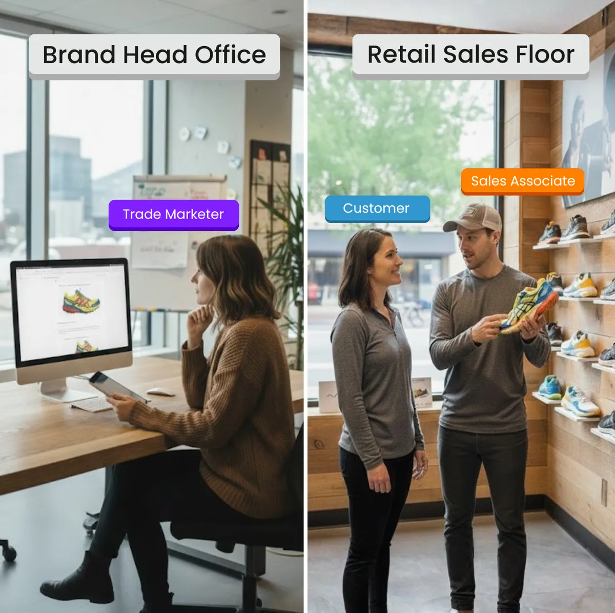 Brand journey from headquarters to retail store floor