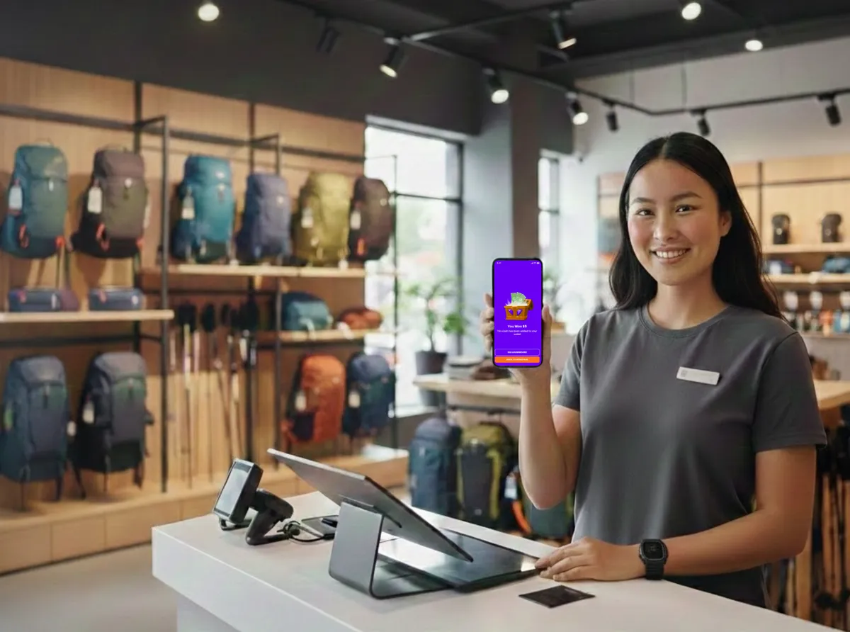 Sales associate earning rewards